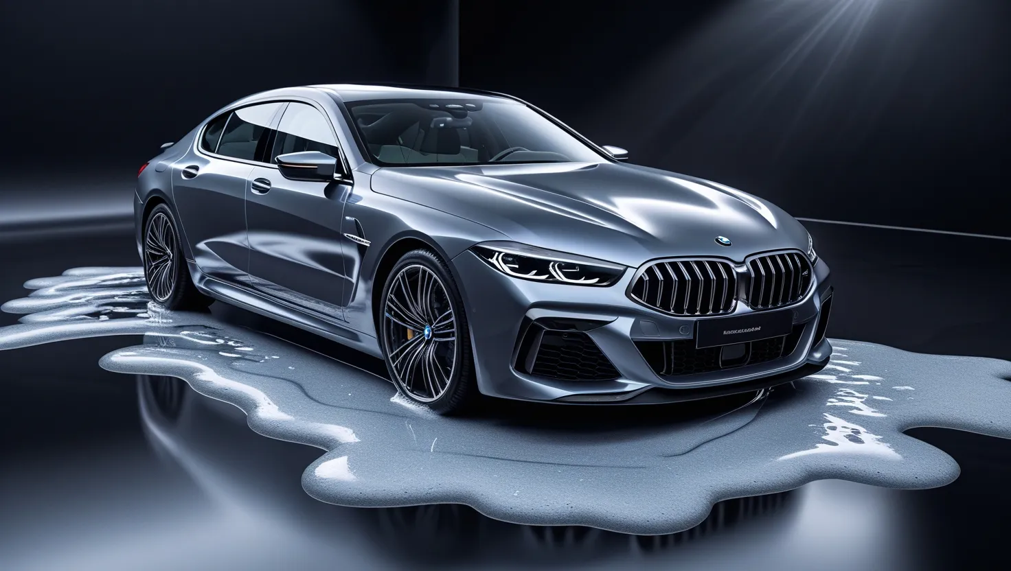 Voiture brillante après un nettoyage extérieur complet à Forbach, détails impeccables et finition sans traces